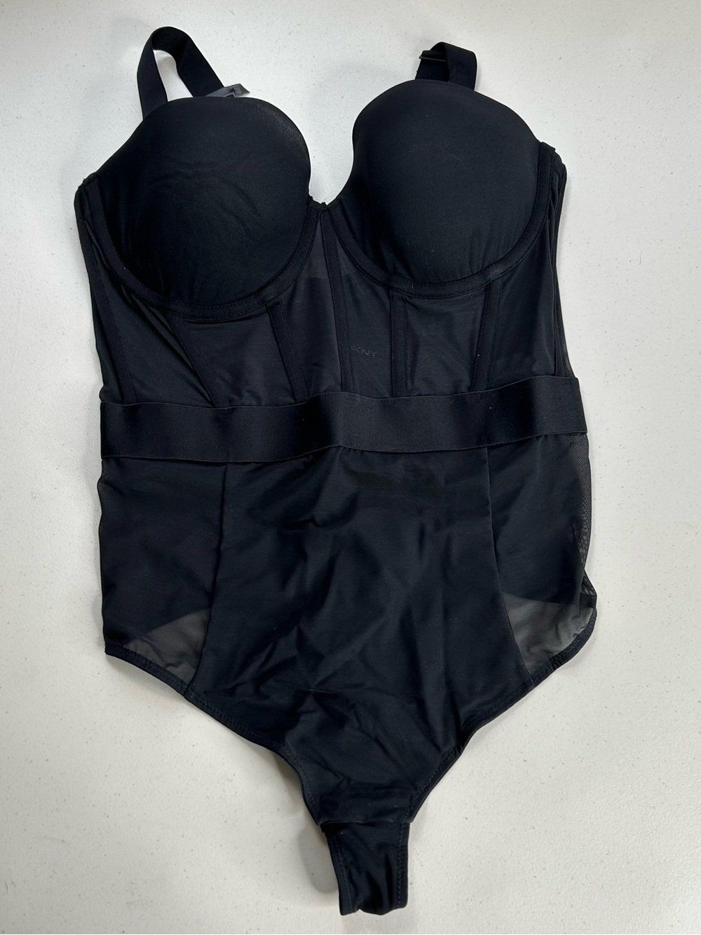 DKNY Bodysuit Black 34C New Mesh
